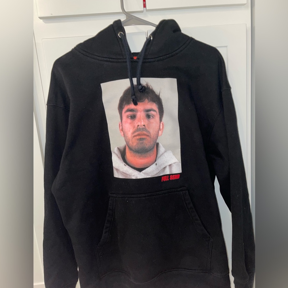 Nelk Full Send Kyle mug shot hoodie black